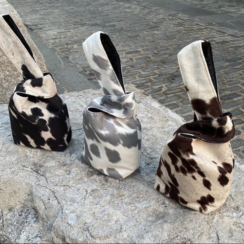 Carlton Yaito Brown Vegan Cow Suede Bag